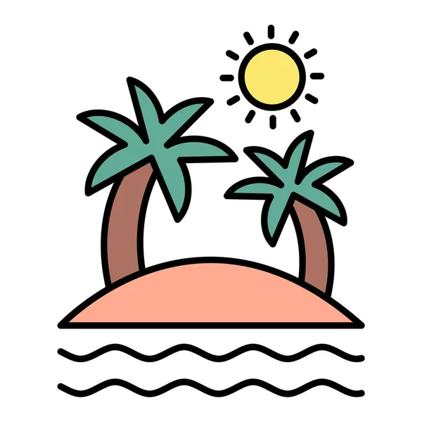 Sommer Urlaub Symbol Vektor Illustration Design — Stockvektor