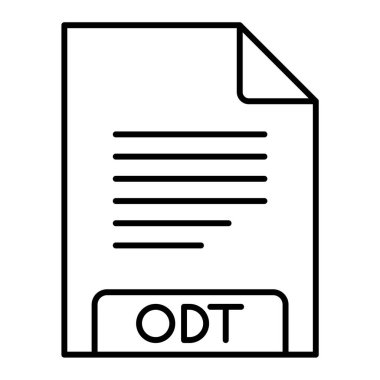 odt dosya biçimi vektör illüstrasyonu
