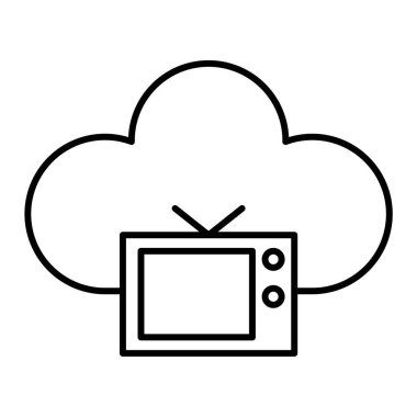 Bulut hesaplama teknolojisi ikon vektör çizimi tasarımı