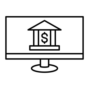 banka simgesi vektör illüstrasyonu