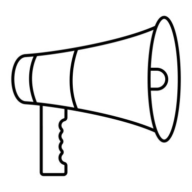 Megafon. Web simgesi basit illüstrasyon