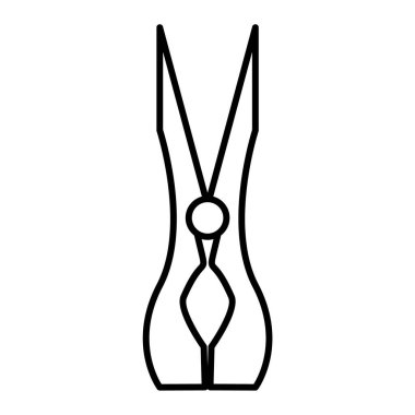 Makas simgesi. Web için pense vektör simgelerinin özet çizimi