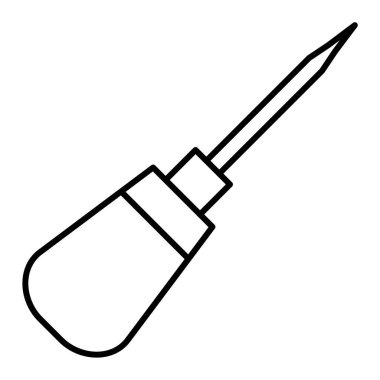 tornavida simgesi. Web için tutkal aracı vektör simgelerinin basit çizimi