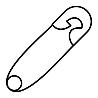 Tek izole edilmiş iğne simgesinin vektör çizimi