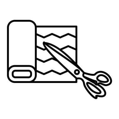 makas simgesinin vektör illüstrasyonu