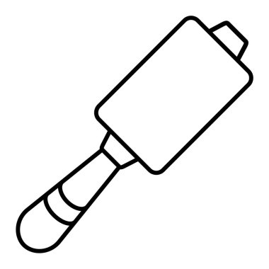 Çubuktaki tek bir siyah beyaz simgesinin vektör çizimi