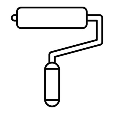 Boya silindiri ikonu. İnce çizgi. vektör illüstrasyonu.