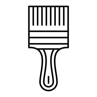 boya fırçası ikonu. siyah ve beyaz vektör çizimi