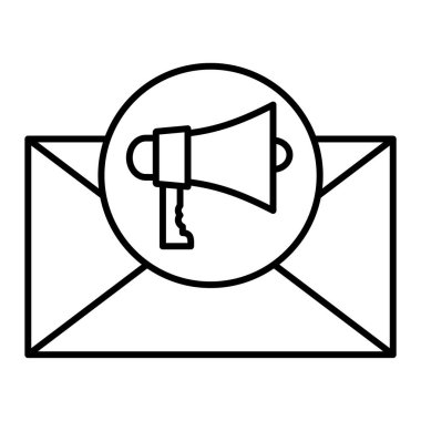 ileti simge vektör çizim tasarım ile megafon