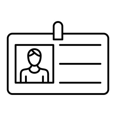 ID kart simgesi vektör illüstrasyonu