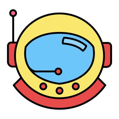 astronot simgesi vektör illüstrasyonu