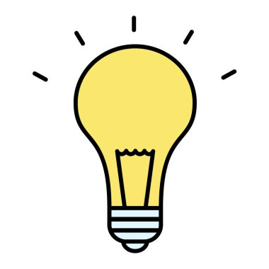 ampul simgesinin vektör illüstrasyonu