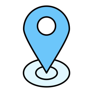 harita pin ikonu vektör illüstrasyonu