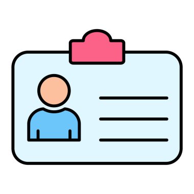 ID kart simgesi vektör illüstrasyonu