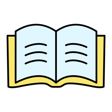 kitap simgesi vektör illüstrasyonu