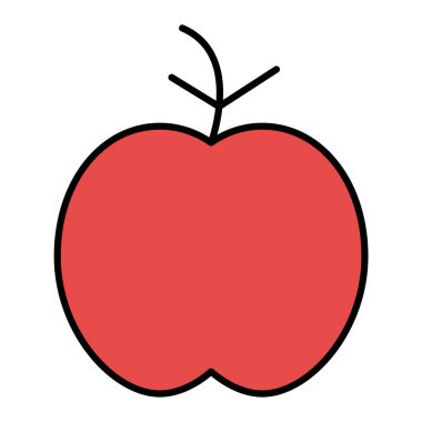 Elma. Web simgesi basit illüstrasyon