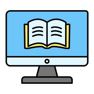 kitap simgesi vektör illüstrasyonu