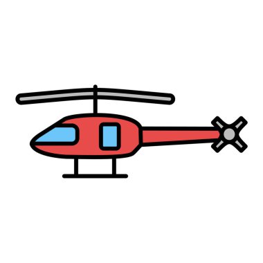 Helikopter simgesi vektör illüstrasyonu