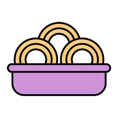 Yiyecek ve içecek çizgisi ikon vektörü. İnce yumurta işareti. izole edilmiş çizgi simgesi siyah illüstrasyon