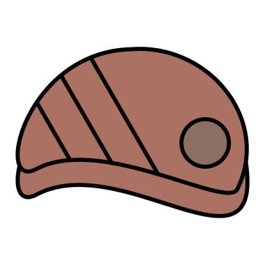 Beyzbol kaskı ikonu. Web için hat vektör simgelerinin özet çizimi