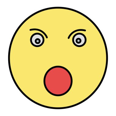 Yüz ifadesi simgesi simgesi. Web tasarımı için üzgün ifade vektör simgelerinin çizgi filmi