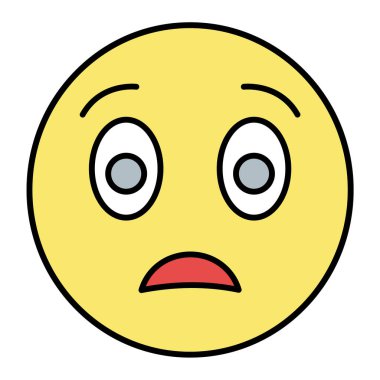 Üzgün yüz simgesi simgesi. web tasarımı için emoji gülümseme vektör simgeleri çizgi filmi