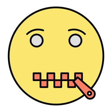 Üzgün yüz simgesi simgesi. vektör illüstrasyonu