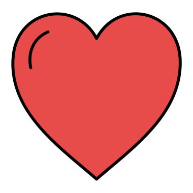 Kalp ikonu vektör illüstrasyonu