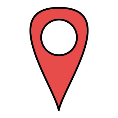 harita pin ikonu vektör illüstrasyonu