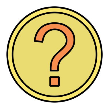 Soru işareti simgesi. vektör illüstrasyonu