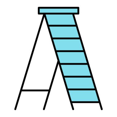 Merdiven. Web simgesi basit illüstrasyon