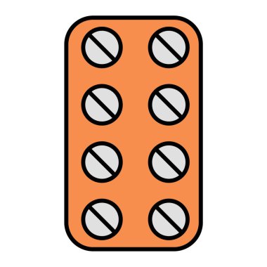 İlaç ikonu. Tıbbi hap vektör illüstrasyonunu özetle. izole edilmiş sembol.