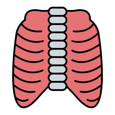 İnsan organ ikonu. Web için omurga vektör simgelerinin özet çizimi