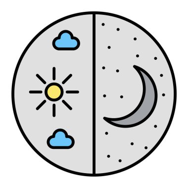 Güneş. Web simgesi basit illüstrasyon