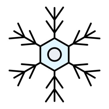 kar Tanesi simgesi vektör çizimi