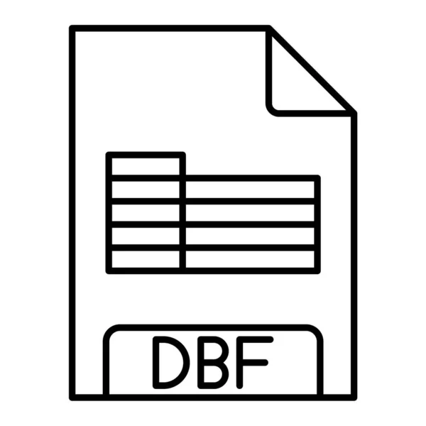 Icona Formato File Dbf Illustrazione Vettoriale — Vettoriale Stock