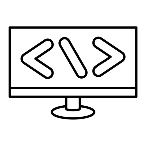 Icono Del Monitor Ordenador Ilustración Vectorial — Vector de stock