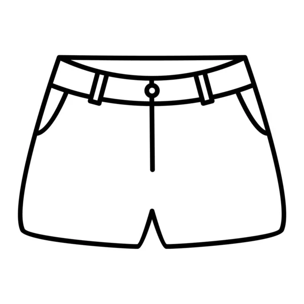 Shorts Icoon Schets Illustratie Van Zwempak Vector Symbool Voor Web — Stockvector