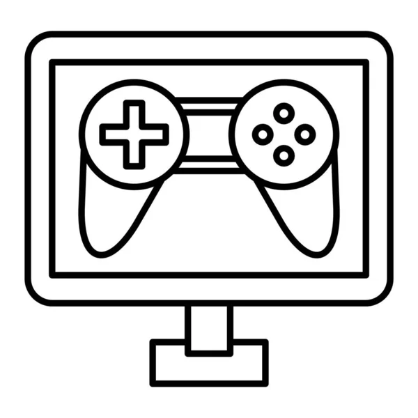 Gamepad Ikon Kontur Illustration Joystick Vektor Ikoner För Webben — Stock vektor