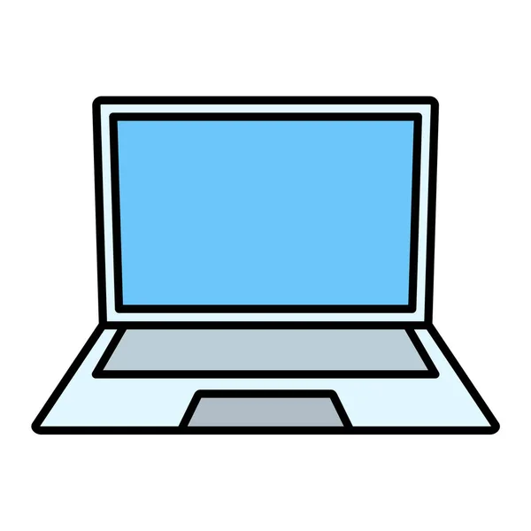Laptop Mit Technologie Und Computervektorillustration Grafikdesign — Stockvektor
