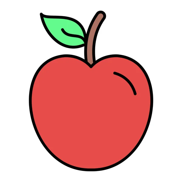 Apfel Obst Symbol Vektor Illustration Grafik Design — Stockvektor