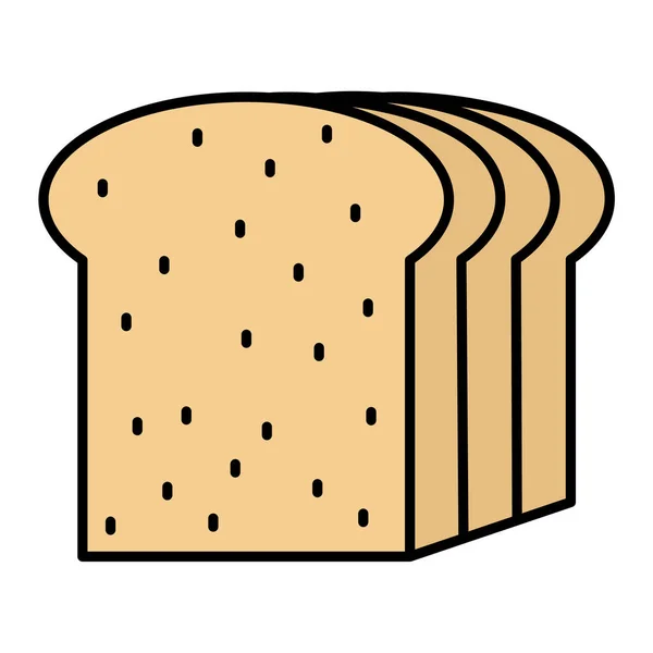Brot Ikone Bäckerei Essen Und Trinken Thema Isoliertes Design Vektorillustration — Stockvektor