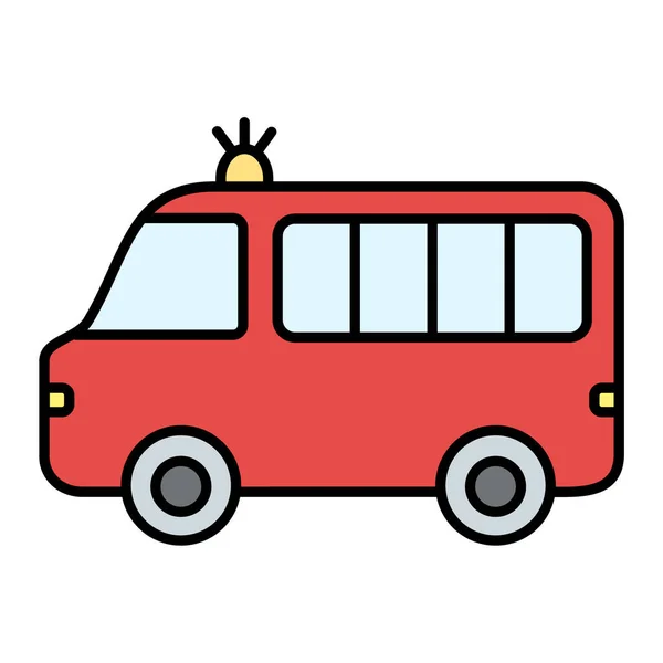 Illustrazione Vettoriale Icona Del Bus — Vettoriale Stock