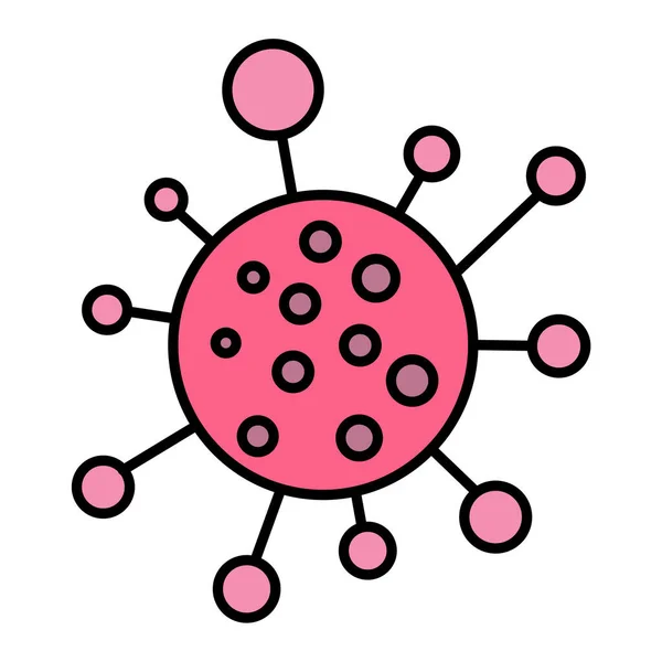 Virus Batteri Infezione Scienza Tecnologia Biologia Laboratorio Semplice Illustrazione — Vettoriale Stock