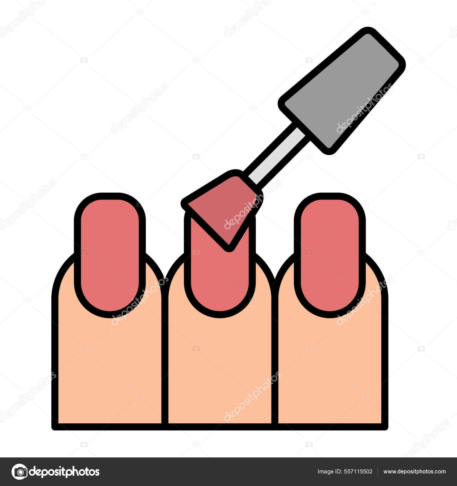 Nail polish line icon Vector Art Stock Images | Depositphotos