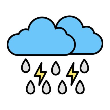 hava bulutları simge vektör illüstrasyon tasarımı