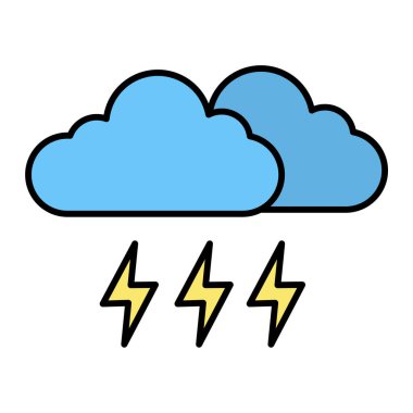 Bulut simgesi vektör illüstrasyonu