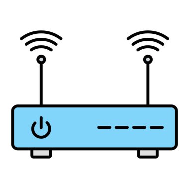router simgesi vektör illüstrasyonu