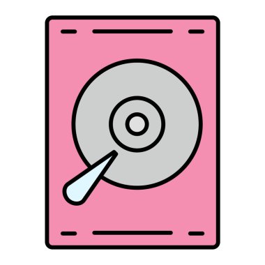 Tek izole müzik simgesinin vektör illüstrasyonu