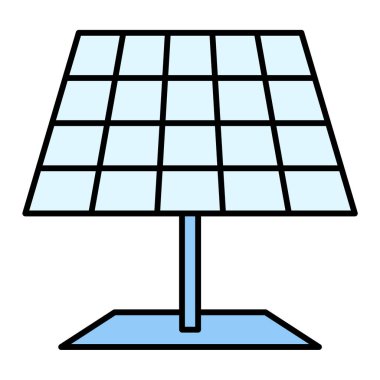 Güneş paneli simgesi. vektör illüstrasyonu